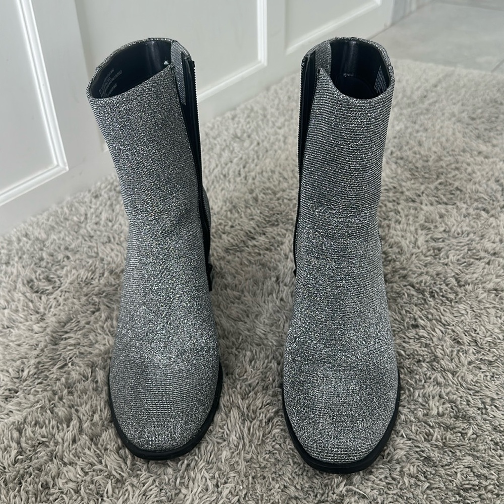 Silver sparkly boots
